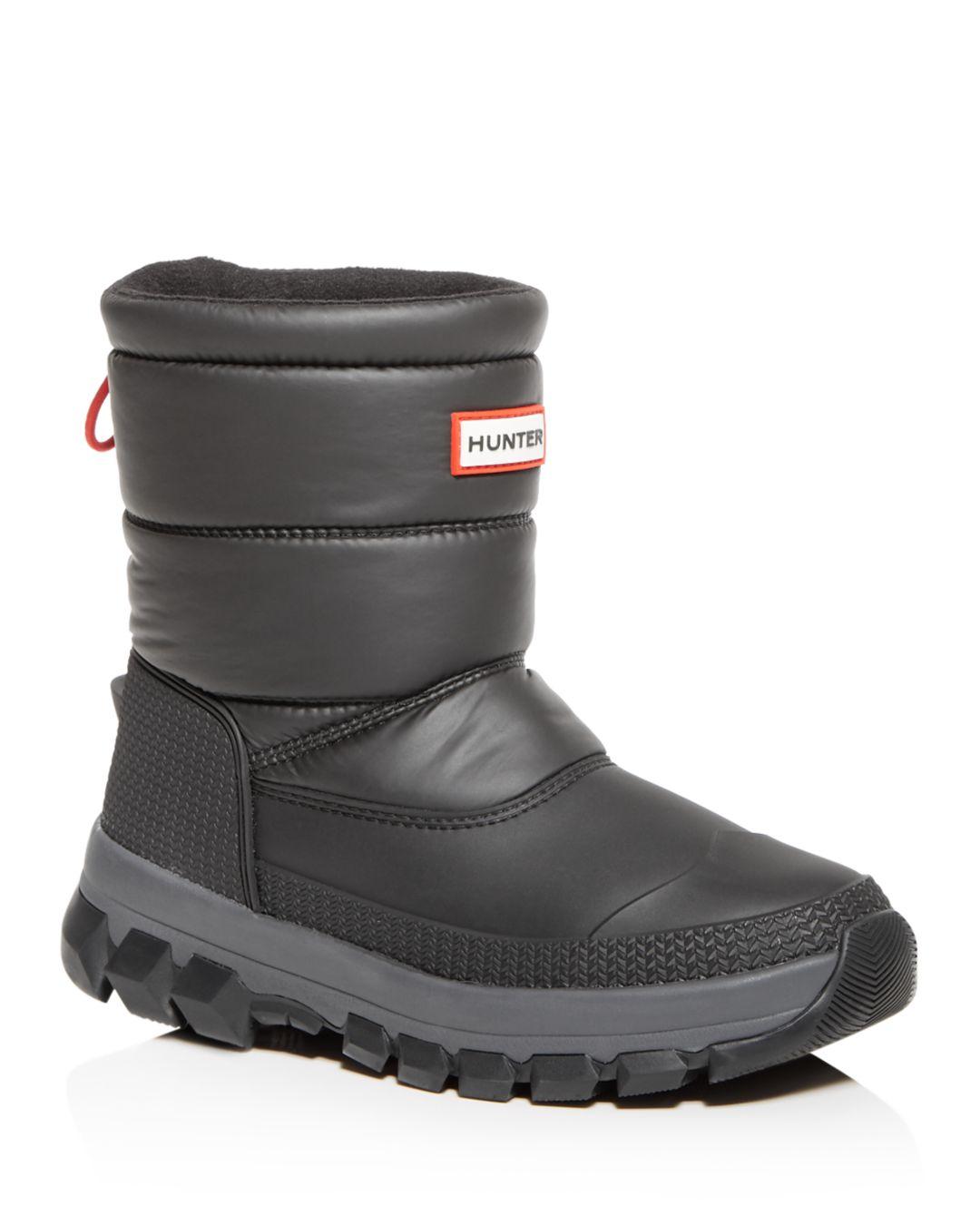 HUNTER Synthetic Womens Original Insulated Snow Short Boots in Black - Save 38% - Lyst