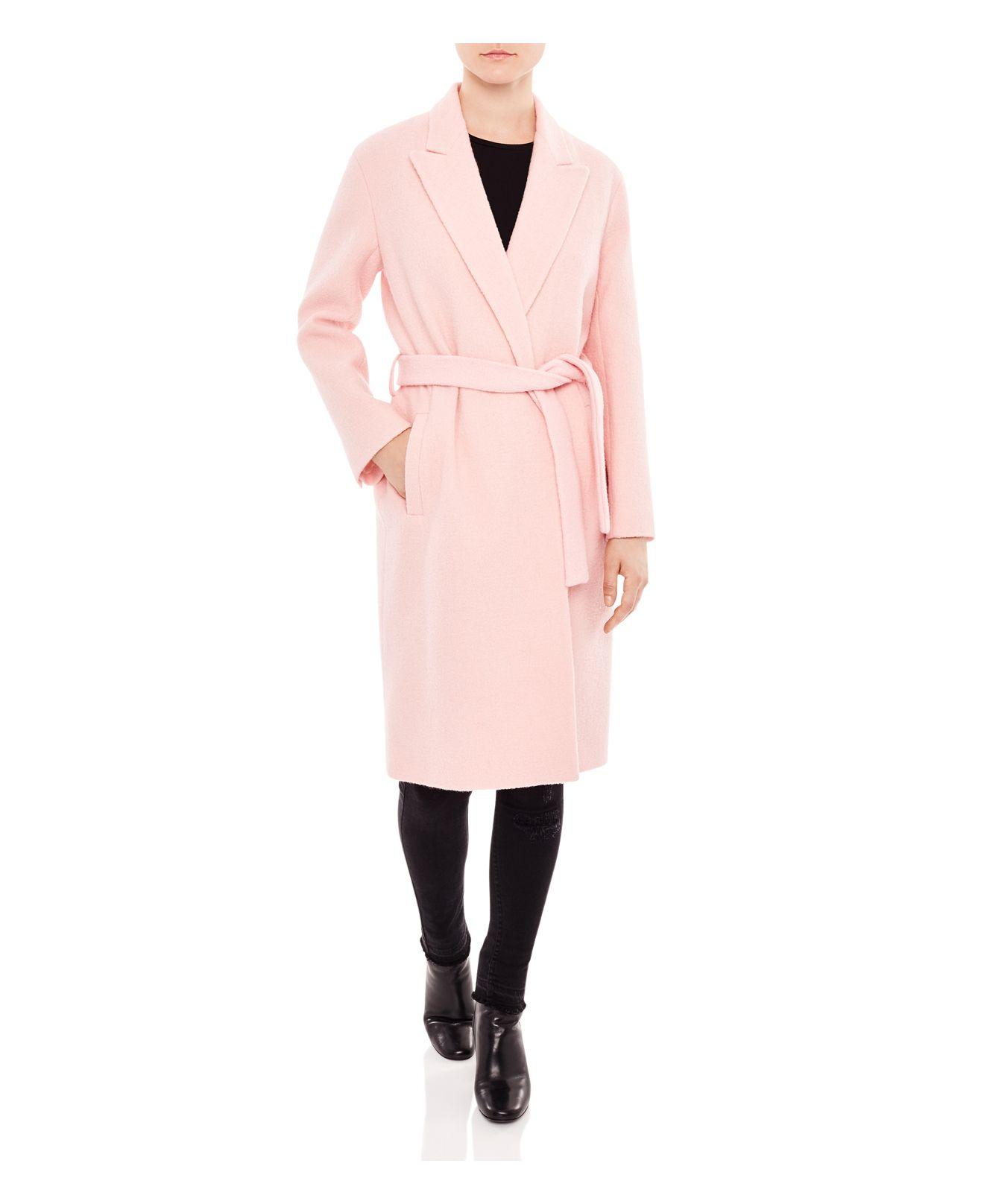 sandro pink coat