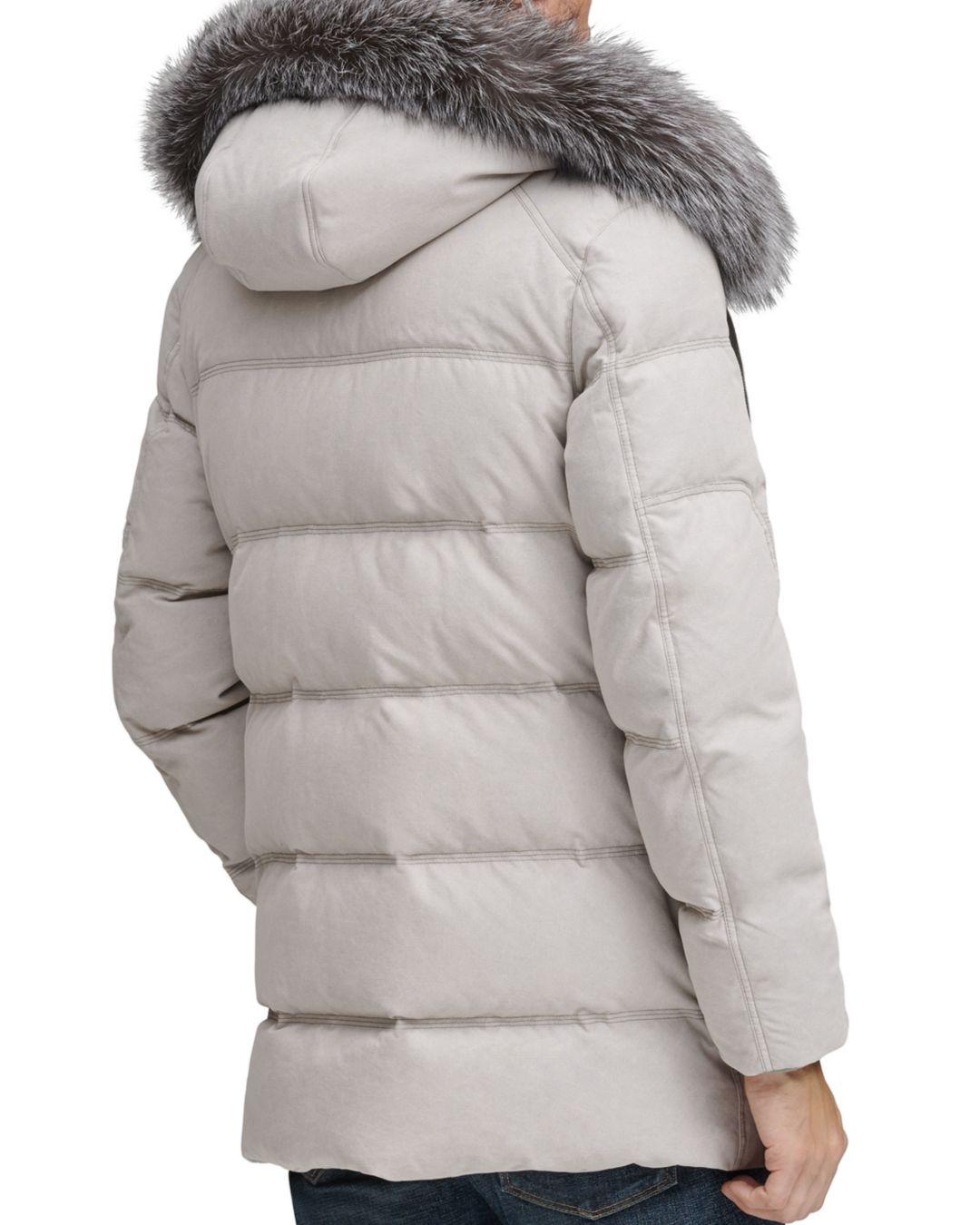 andrew marc genuine fox fur trimmed parka