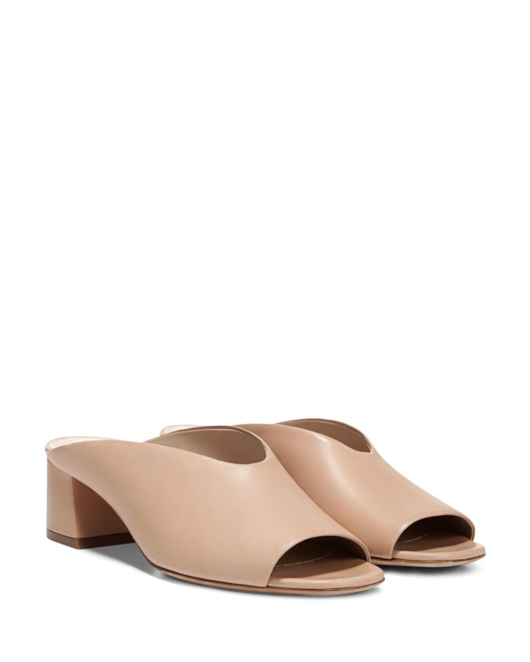 vince cachet leather mule sandals