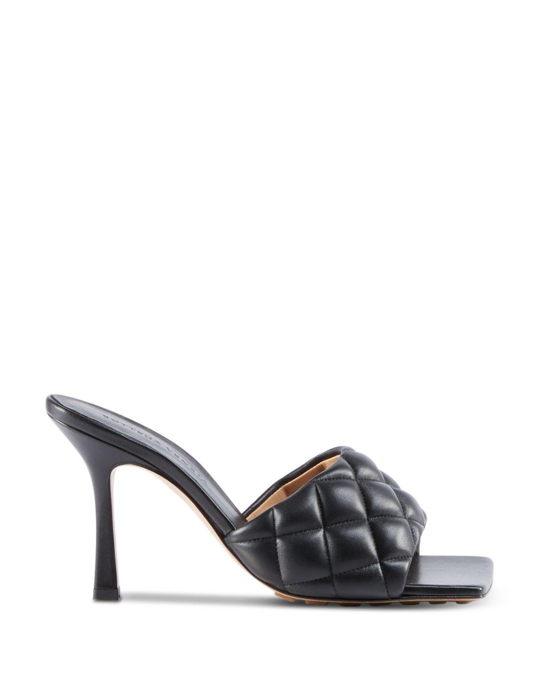 Bottega Veneta Women's Quilted Leather High - Heel Sandals in Nero ...