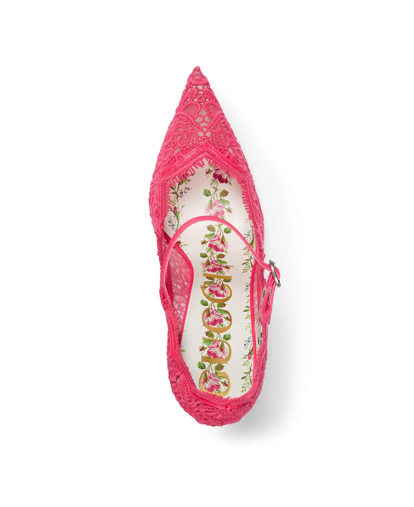 gucci virginia lace mary jane pumps