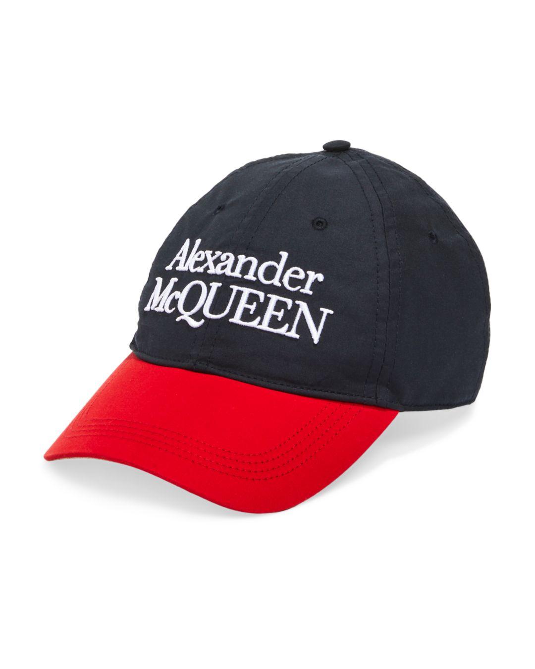 Alexander McQueen Stacked Logo Baseball Cap in Red for Men Lyst