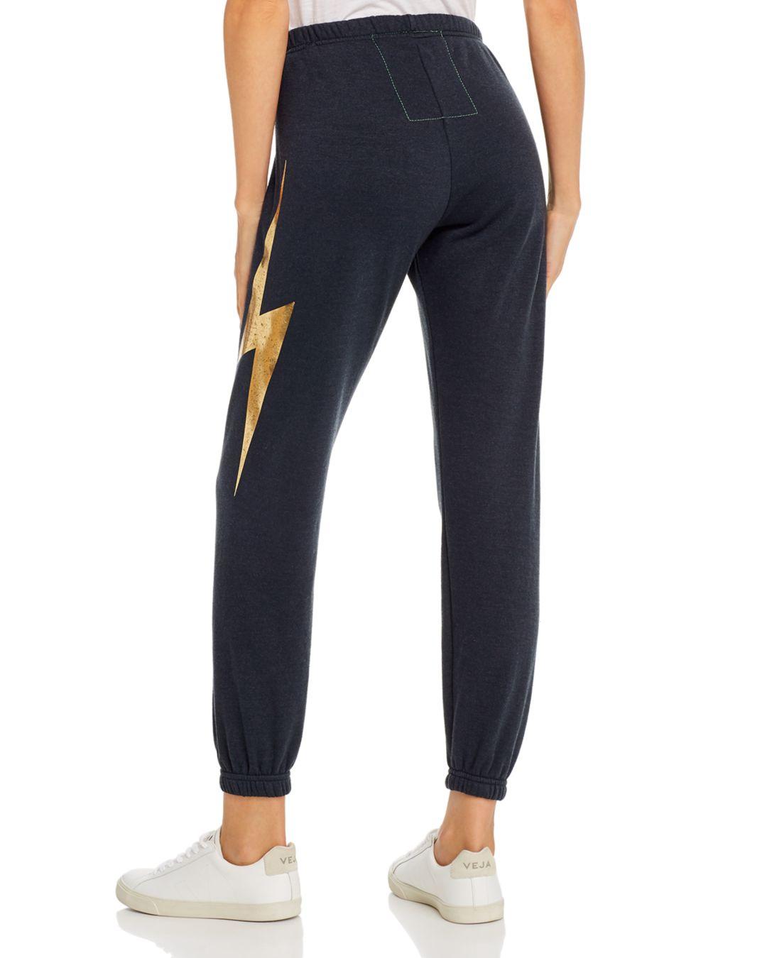 aviator nation sweatpants lightning bolt