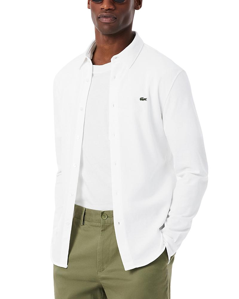 knee length dresses for ladies Lacoste Mens Regular Fit Oxford Long Sleeve Shirt  ShopCGX