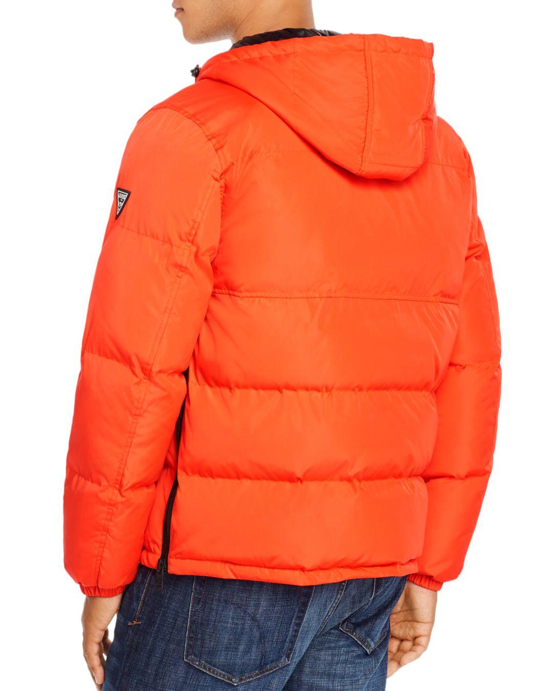 guess orange jacket