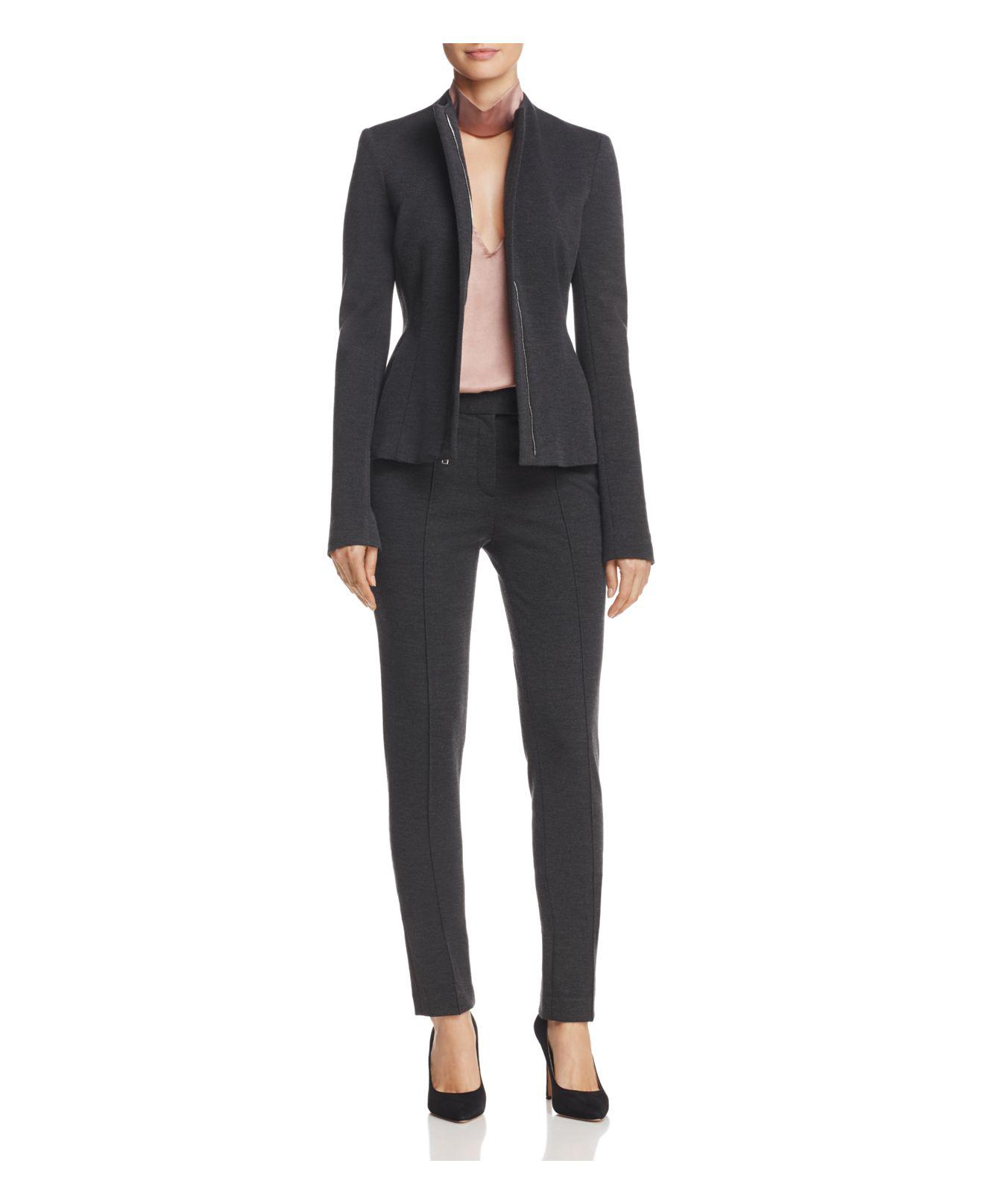 Theory Sculpted Knit Twill Jacket in Dark Charcoal (Gray) Lyst