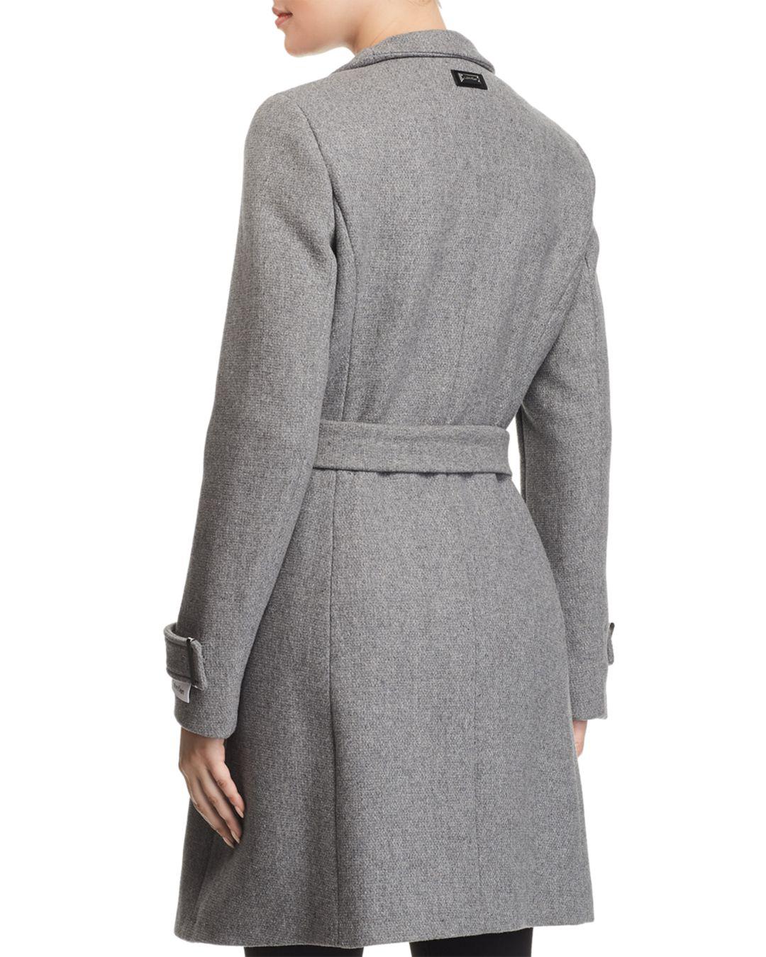 calvin klein scuba belted coat