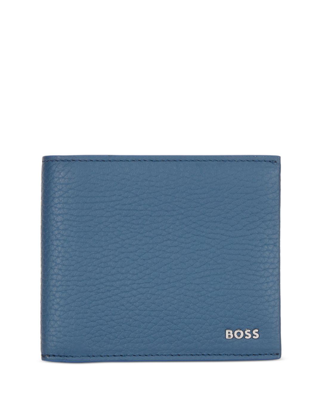 BOSS by HUGO BOSS Crosstown Leather Wallet in Blue for Men | Lyst