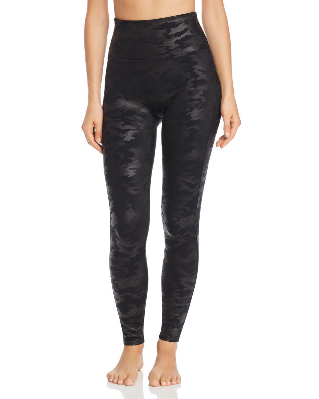 Spanx black camo faux leather leggings Clearance