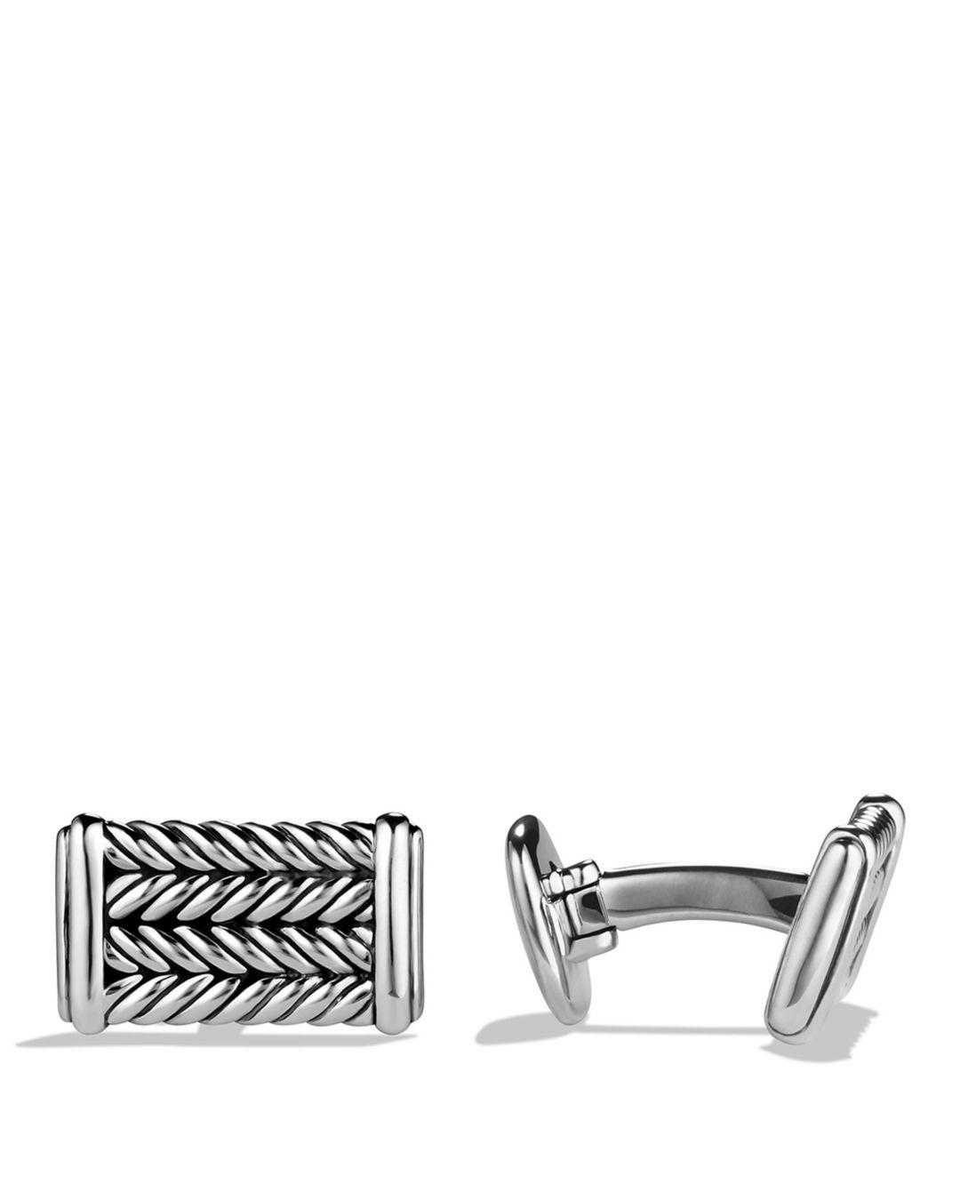 David Yurman Chevron Cufflinks in Silver (Metallic) for Men Lyst