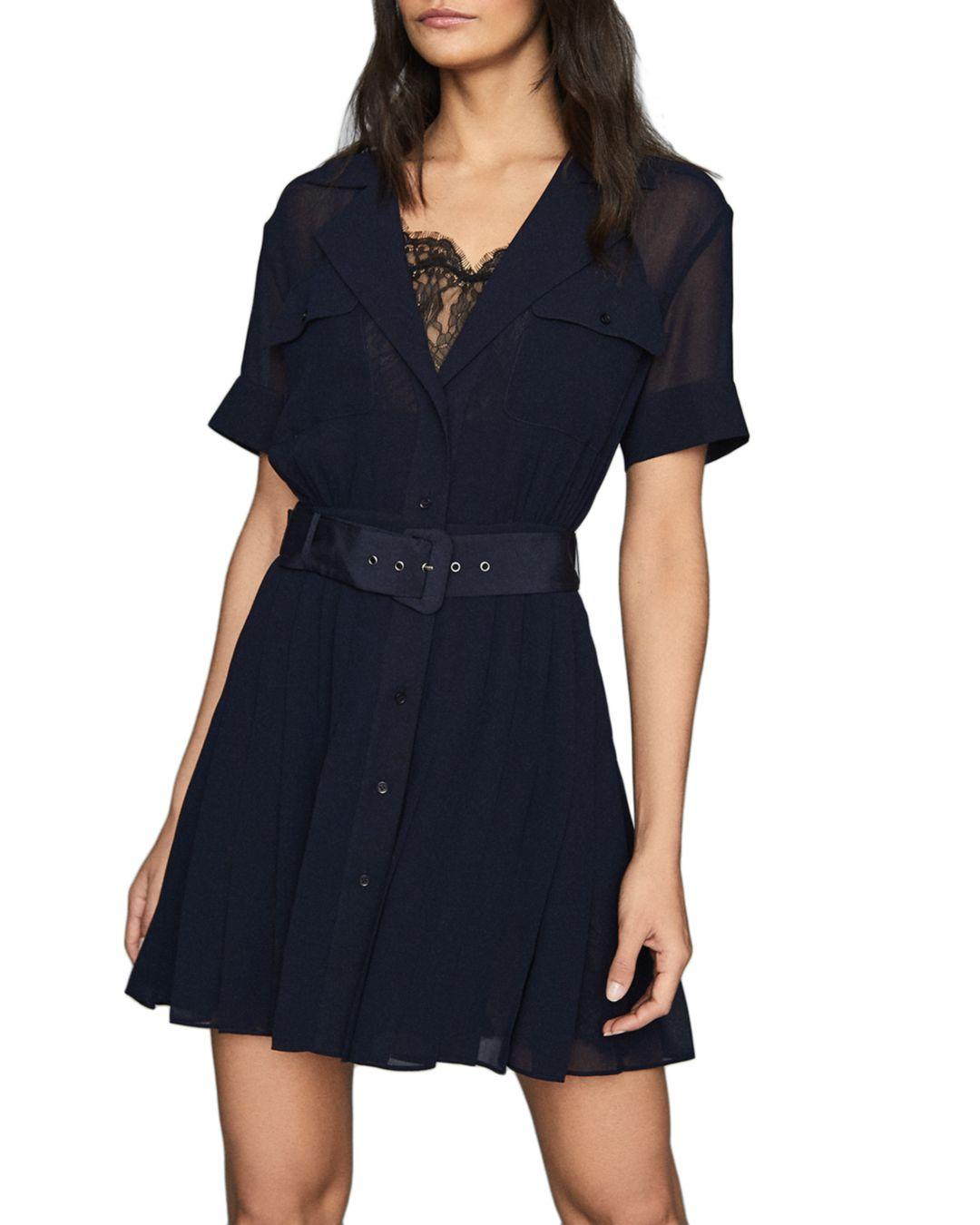reiss lace trim utility dress