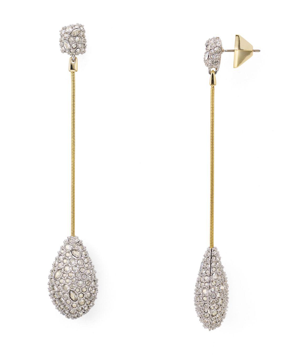 Alexis Bittar Pavé Teardrop Post Earrings In Gold Silver Metallic Lyst 6593