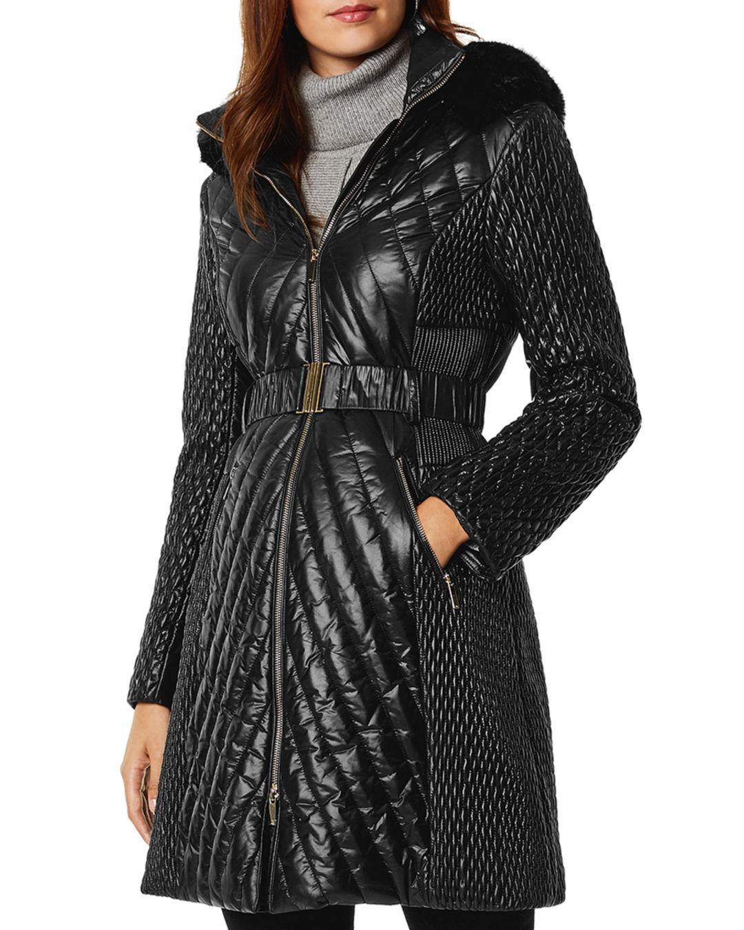 longline quilted coat karen millen