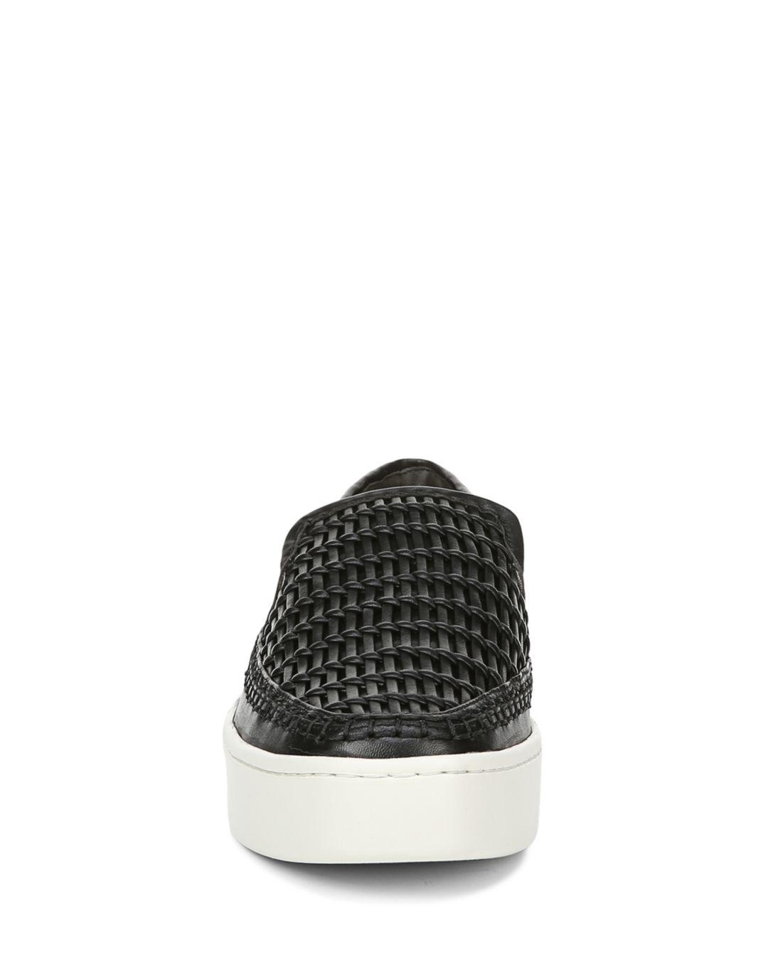 vince stafford woven leather sneakers