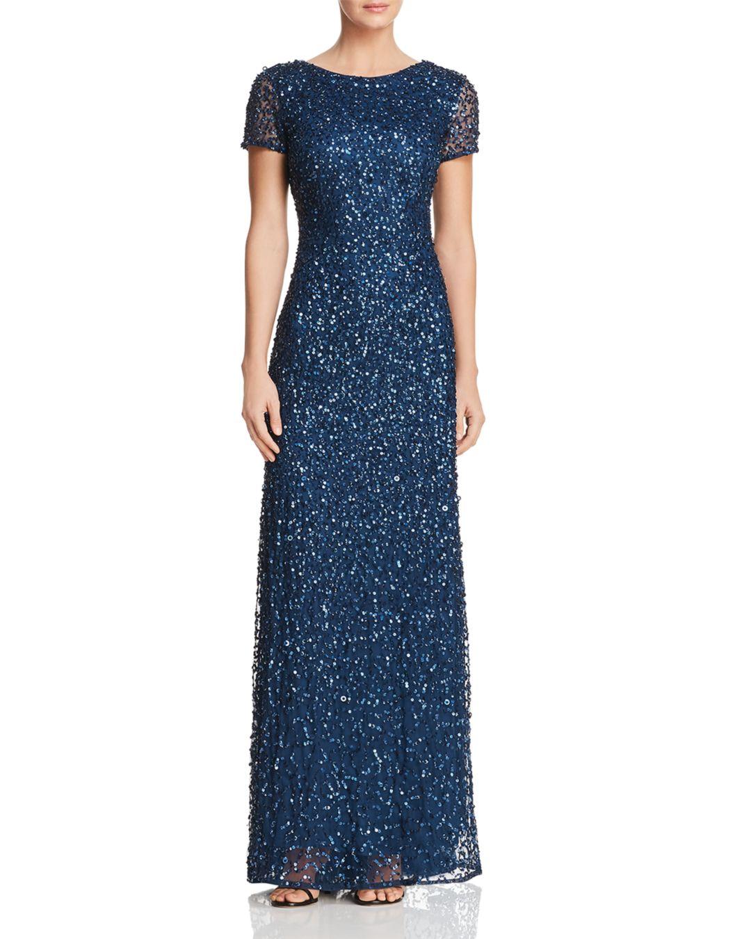 sequin scoop back maxi