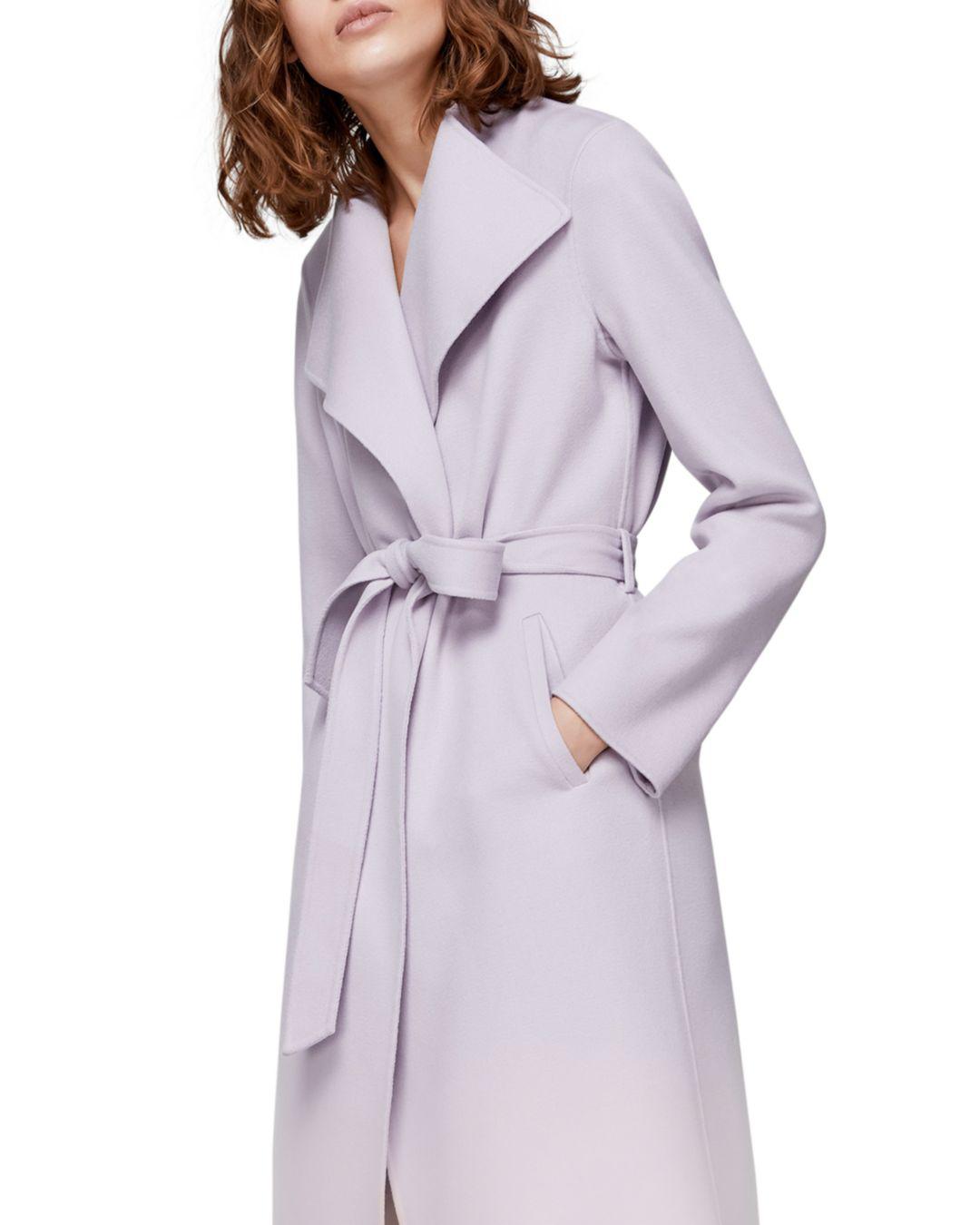 lilac wool coat
