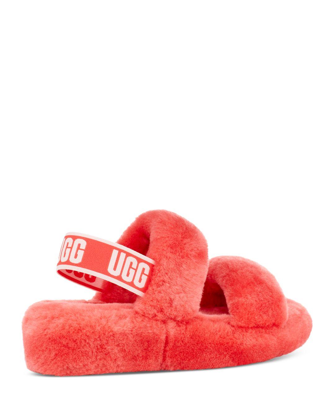 ugg oh yeah slides red