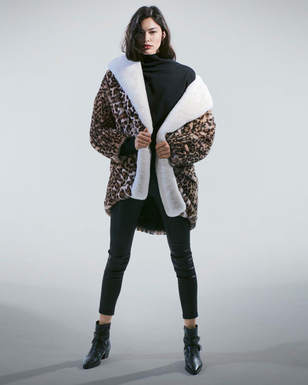 kooples leopard print coat