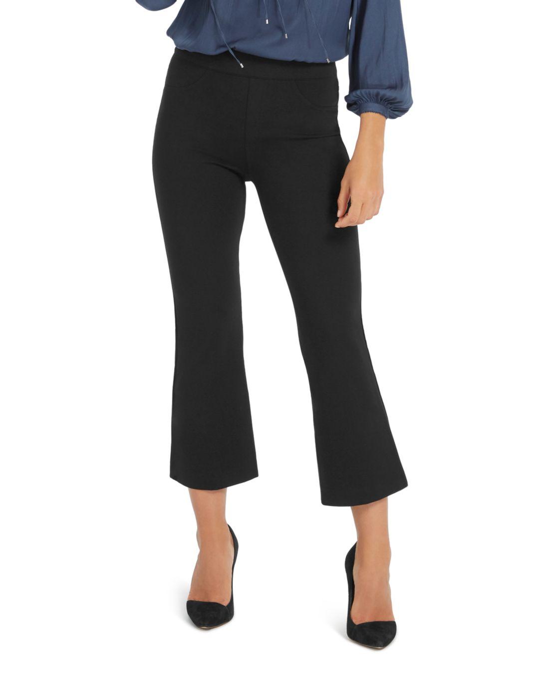 Black Pant Cropped Flare Ponte Leggings 