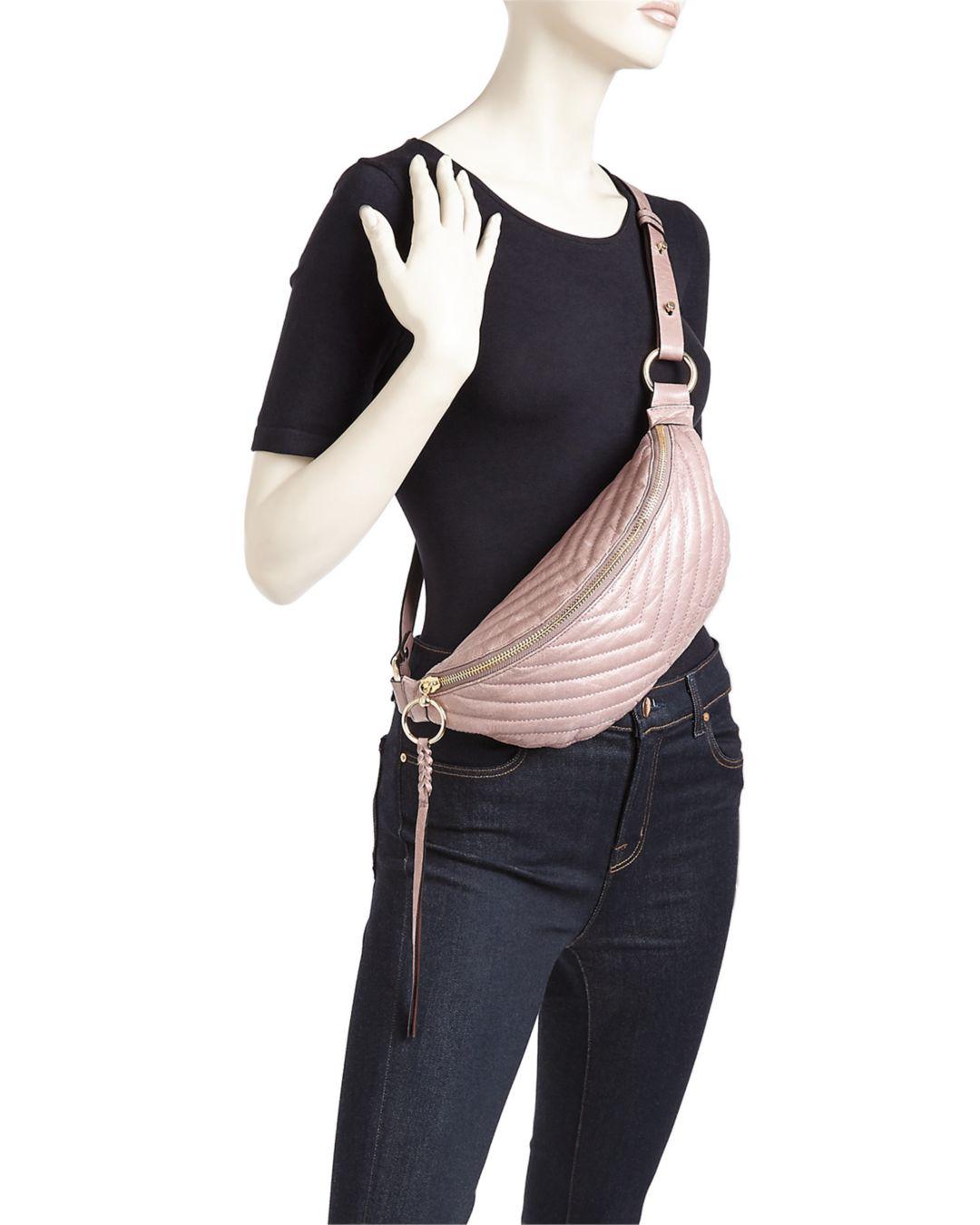 Rebecca Minkoff Edie Large Leather Sling Belt Bag - Lyst
