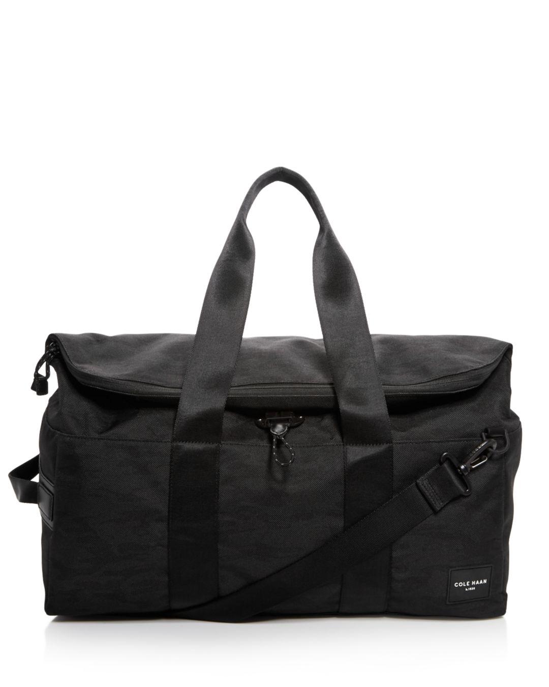 Cole Haan Synthetic Ballistic Nylon Duffle Bag in Black for Men - Lyst