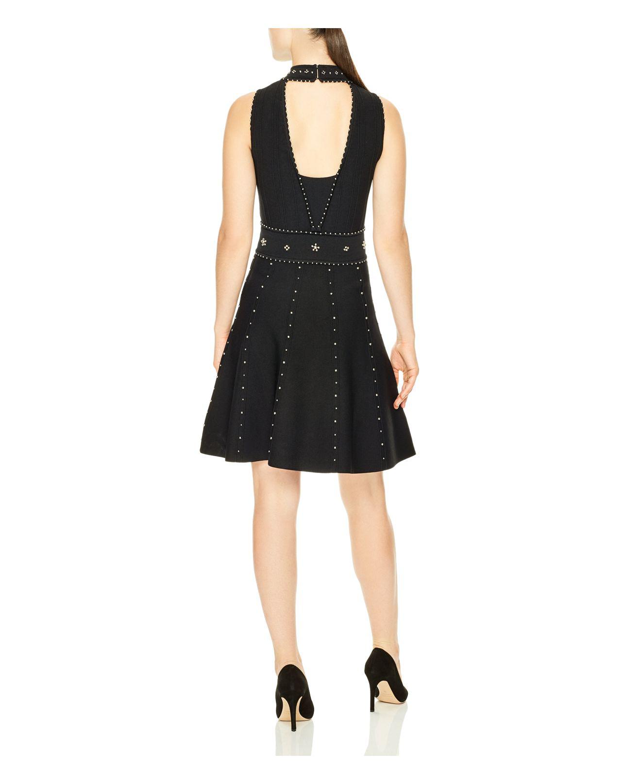 Sandro Matti Embellished Knit Dress in Black Lyst