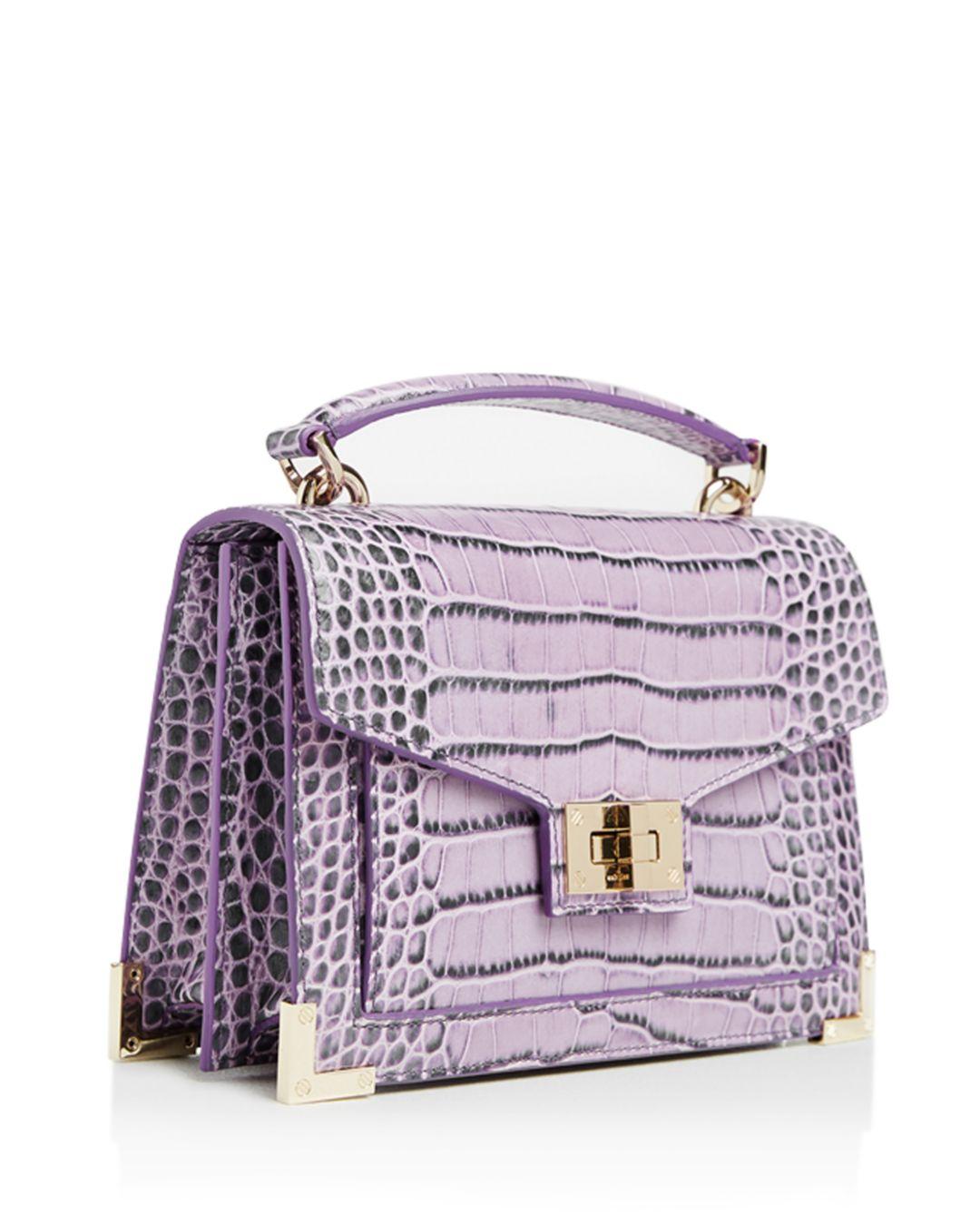 The Kooples Emily Croc - Embossed Leather Mini Crossbody ...