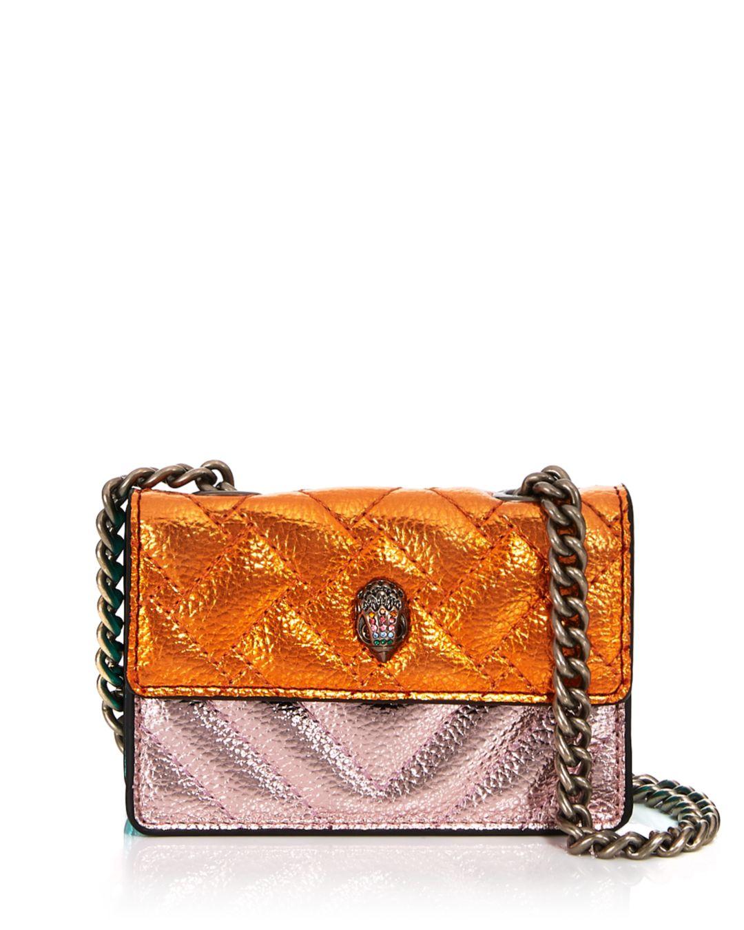 Kurt Geiger Fabric Embellished Mini Kensington Bag £129 Quilted Pink 