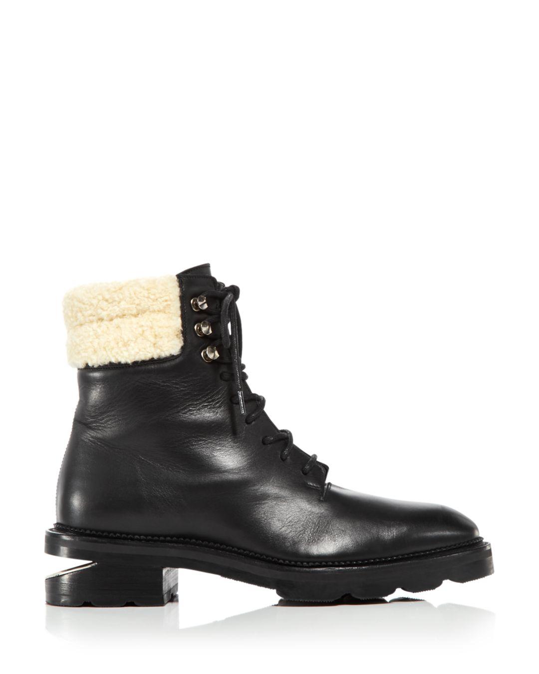 faux leather hiking boots