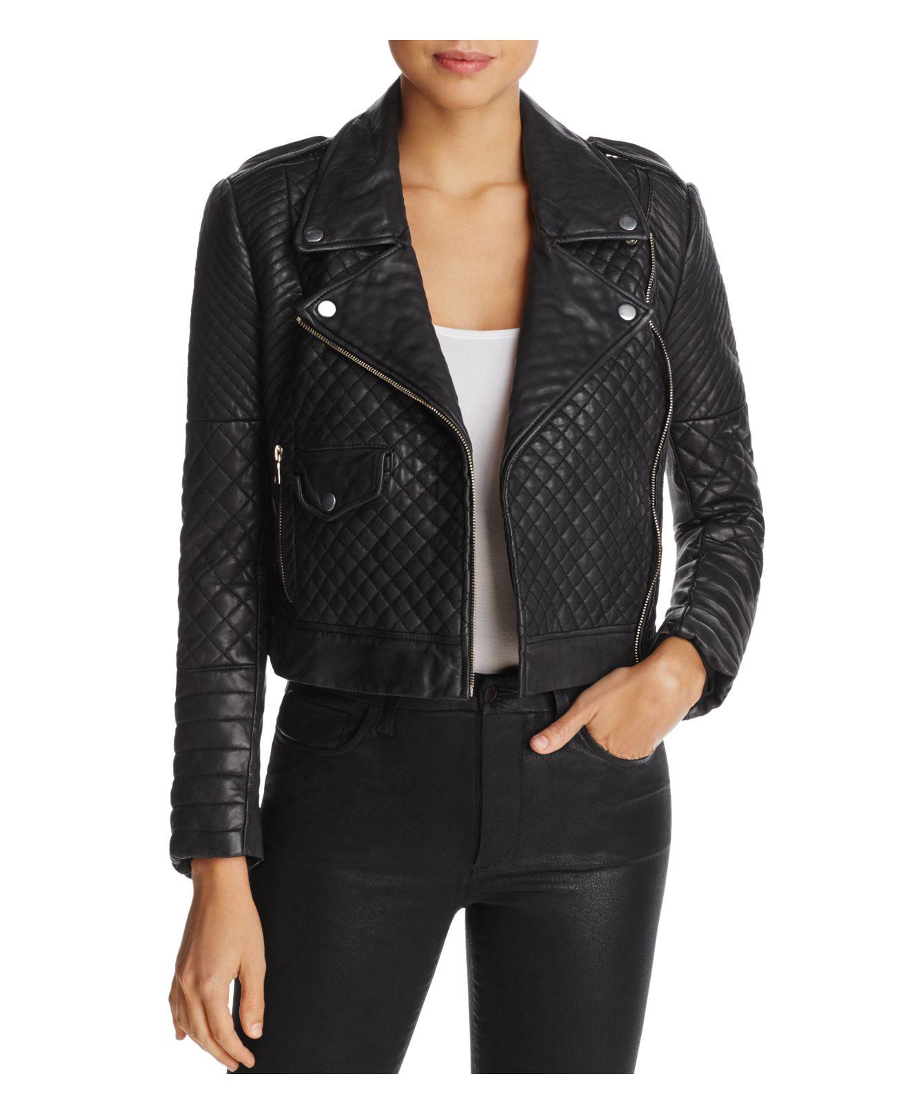 Lyst Joe'S Jeans Michelin Quilted Leather Moto Jacket in Black