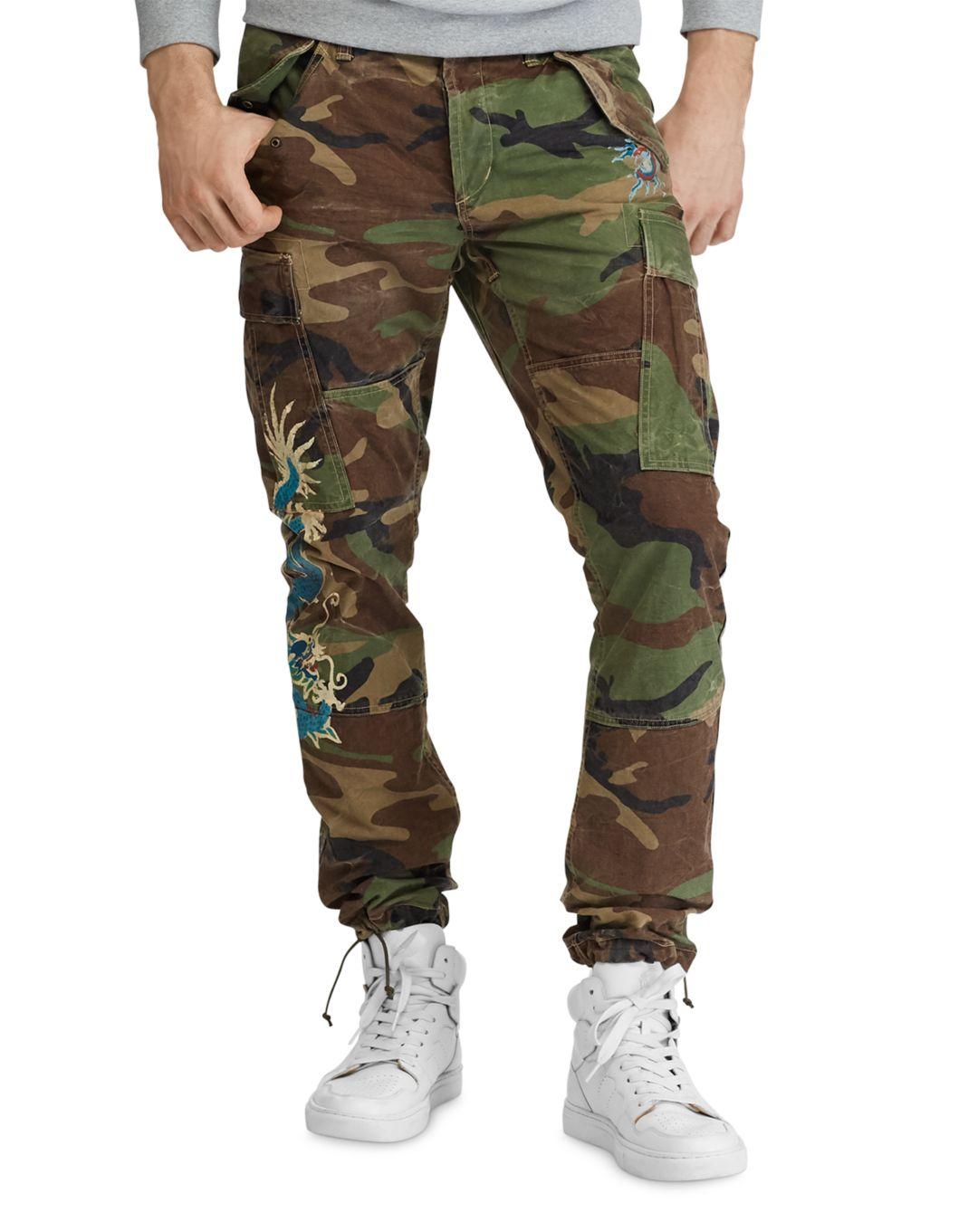 Polo Ralph Lauren Men's Slim-fit Camo Cargo Pants in Green for Men | Lyst