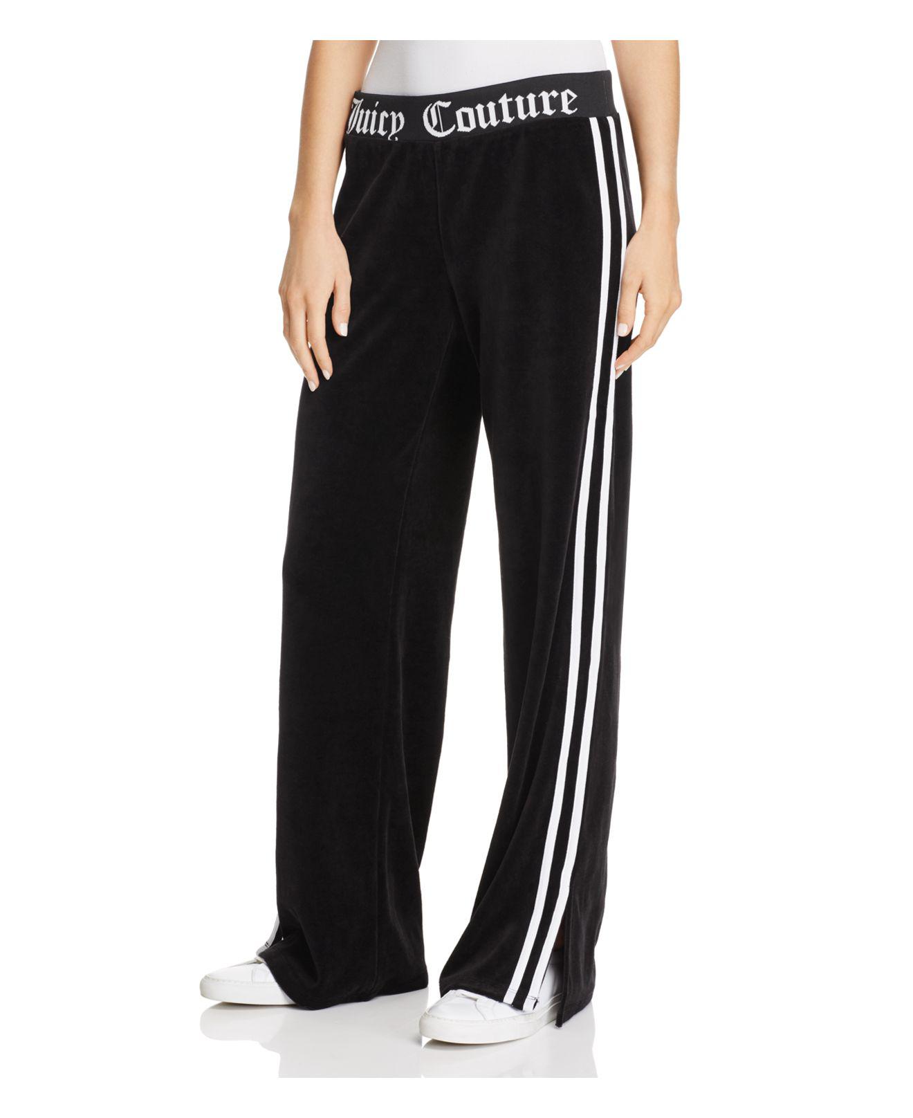 Lyst  juicy couture logo flare velour pants in black