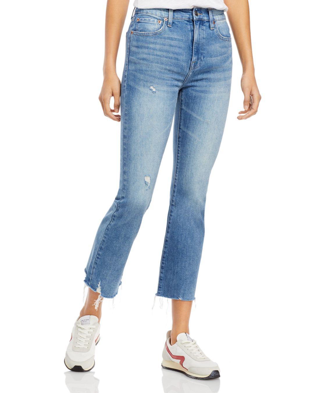 Pistola Denim Lennon Distressed Cropped 