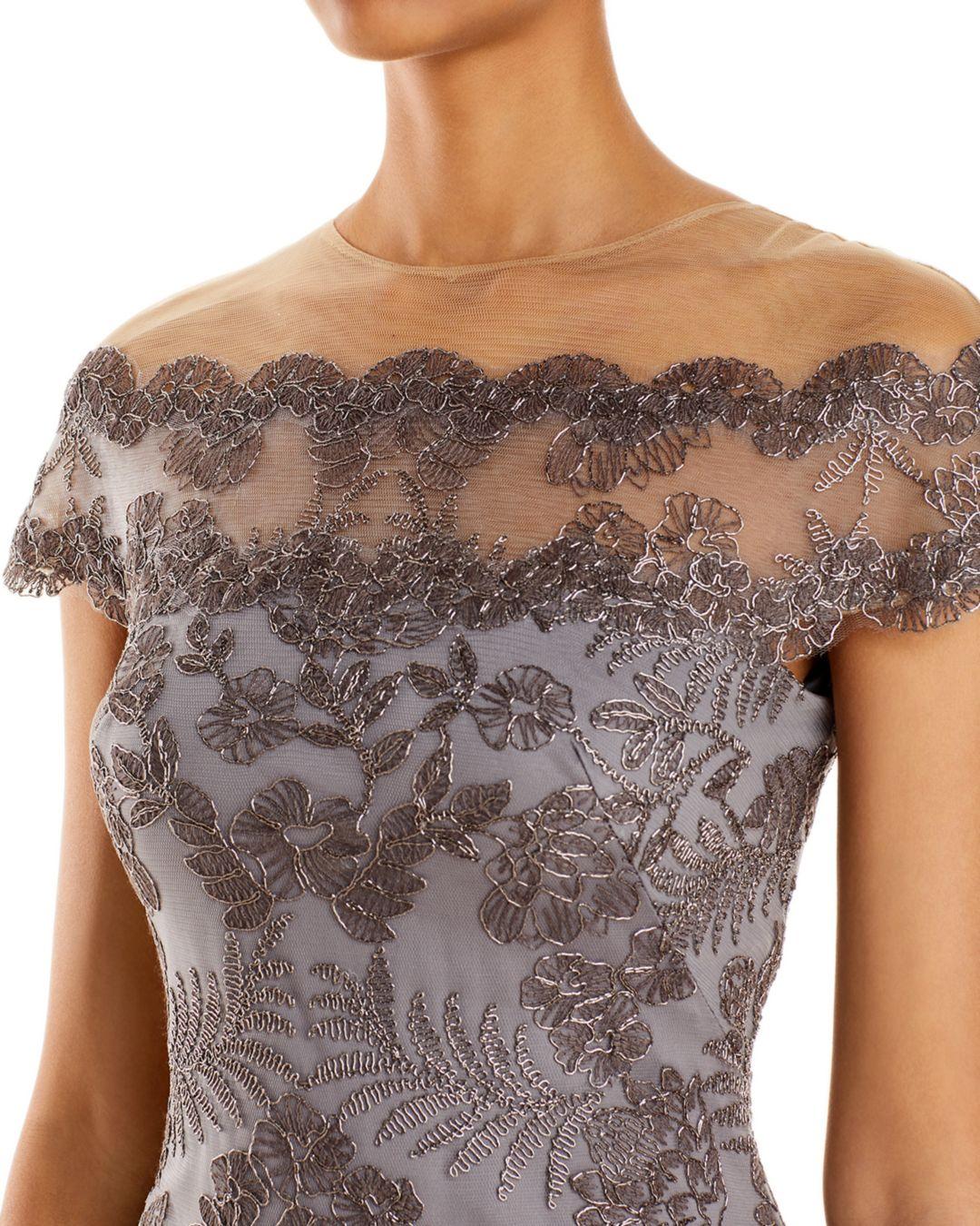 Tadashi Shoji Illusion Off - The - Shoulder Lace Gown | Lyst