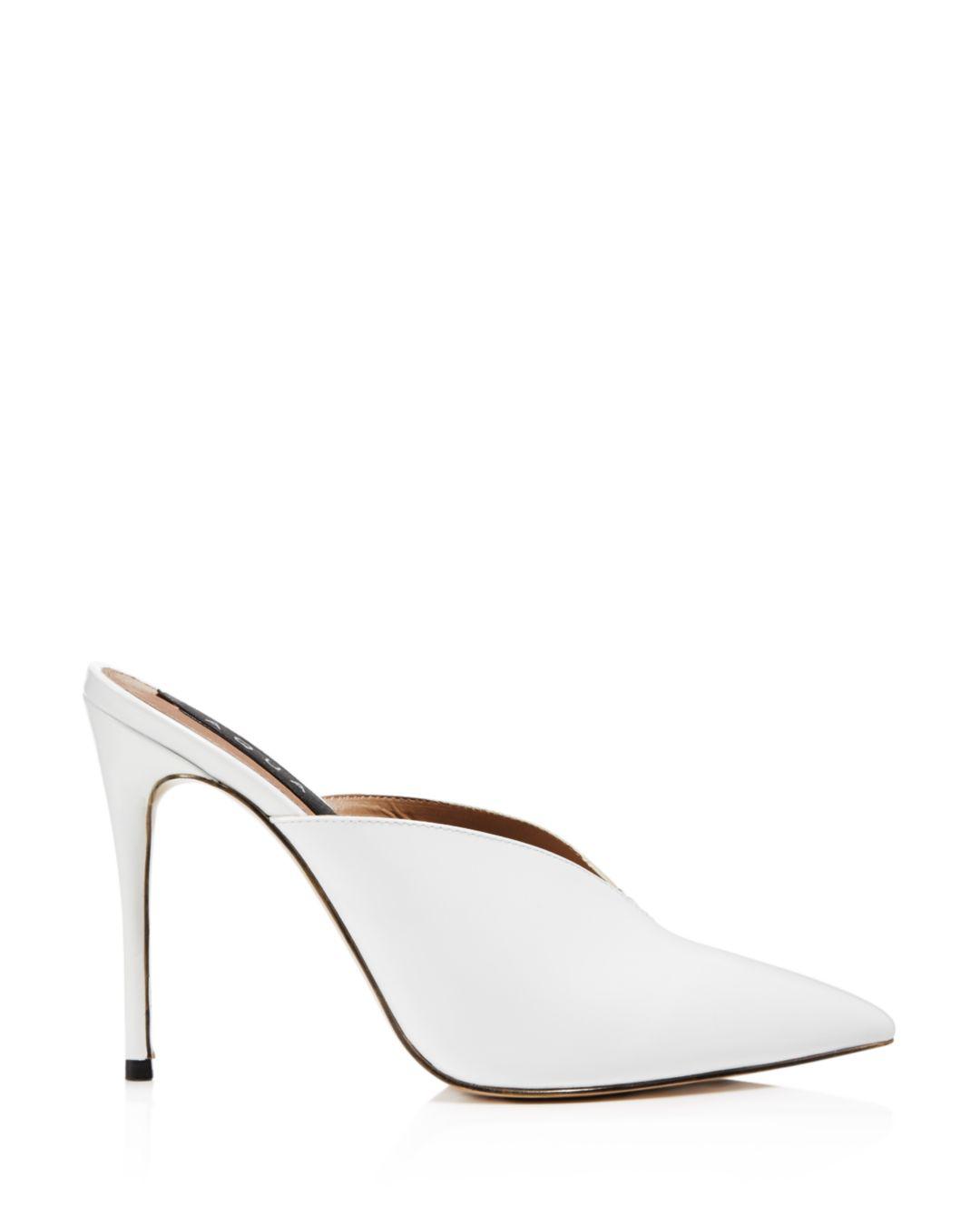 pointed toe stiletto mules