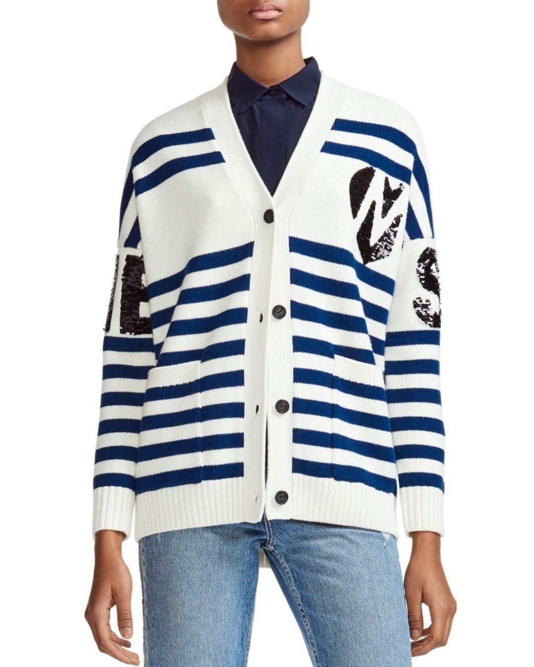 maje mission sequin cardigan