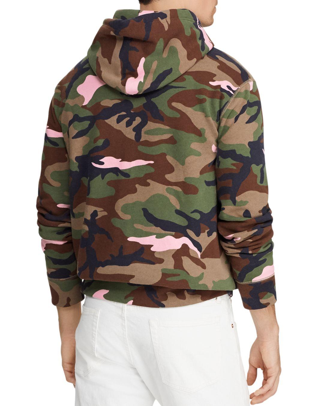 Polo Ralph Lauren Cotton Classic Logo Hoodie in Olive/Pink Camo (Green) for  Men - Lyst