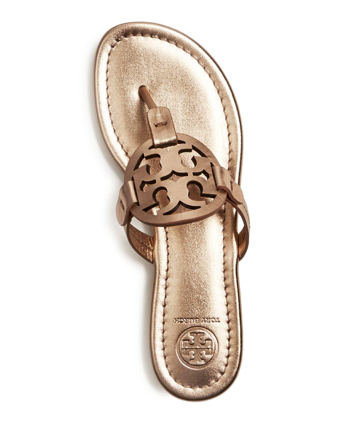 Tory Burch Leather Women's Miller Thong Sandals - Lyst