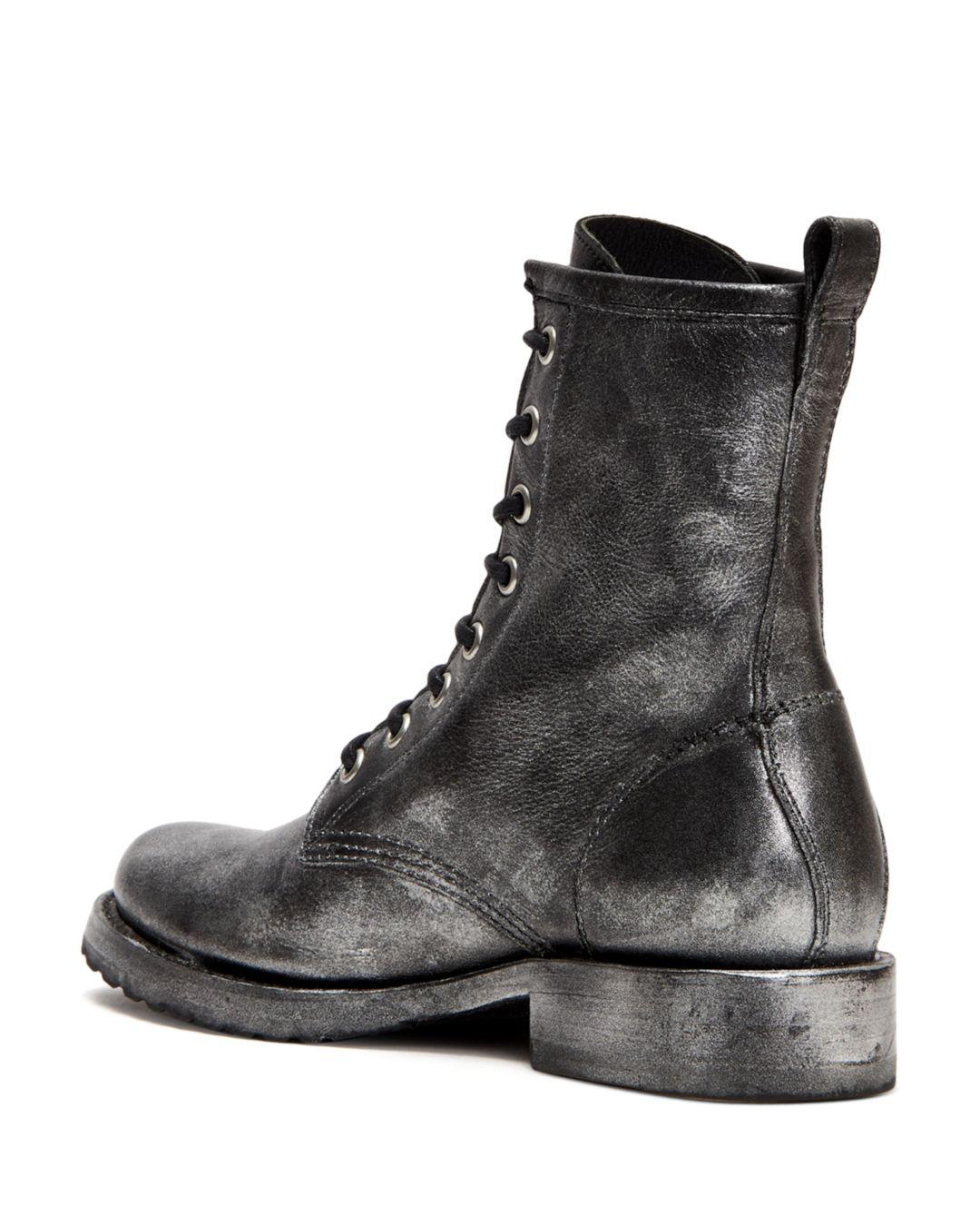 frye veronica combat metallic