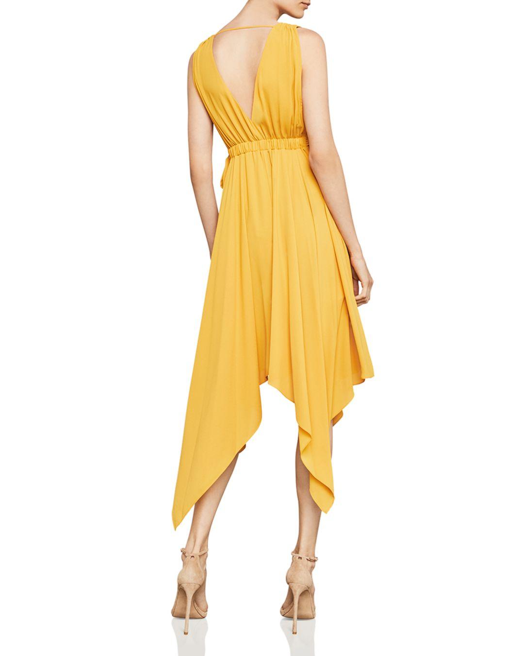 bcbg golden glow handkerchief dress