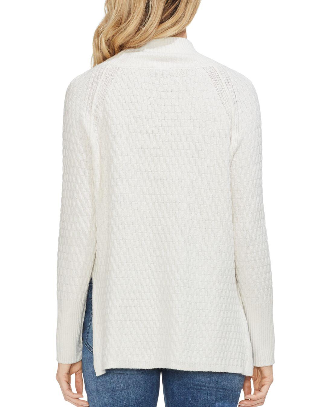 Download Vince Camuto Petites Mock-neck Sweater in Antique White ...