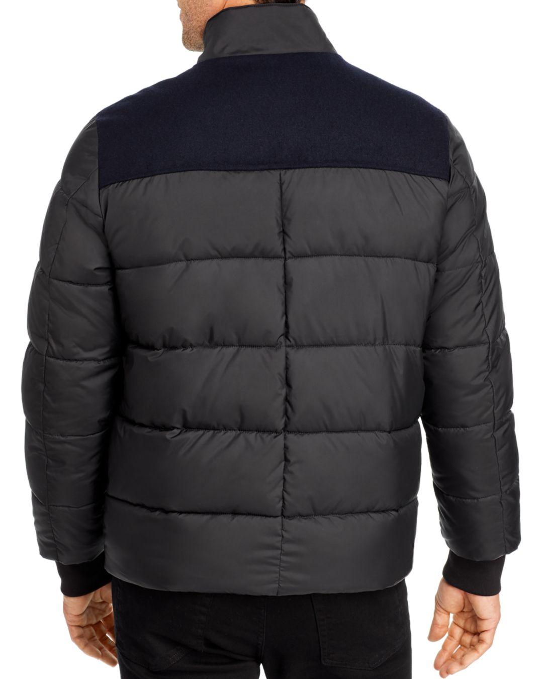 Michael Kors Synthetic Heavy Mixed Media Puffer Jacket in Black for