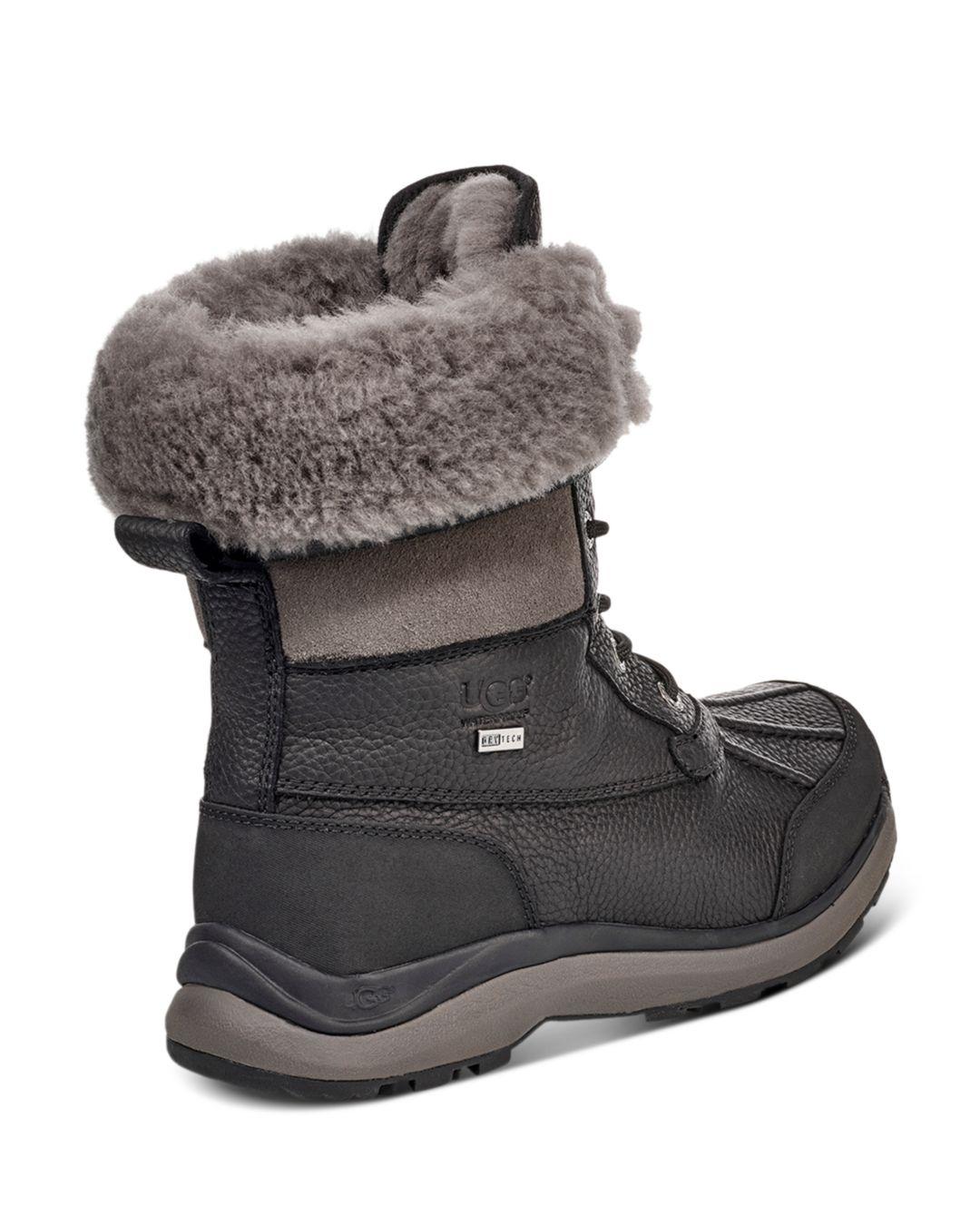 women's adirondack round toe leather & suede waterproof booties