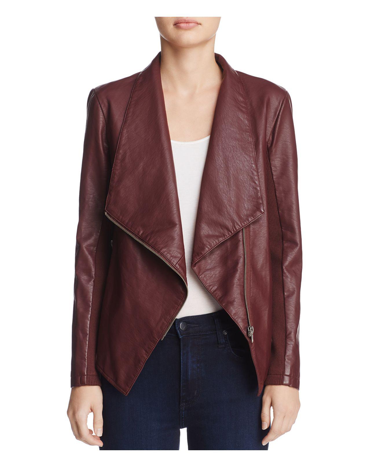 BB Dakota Gabrielle Faux Leather Moto Jacket in Purple - Lyst