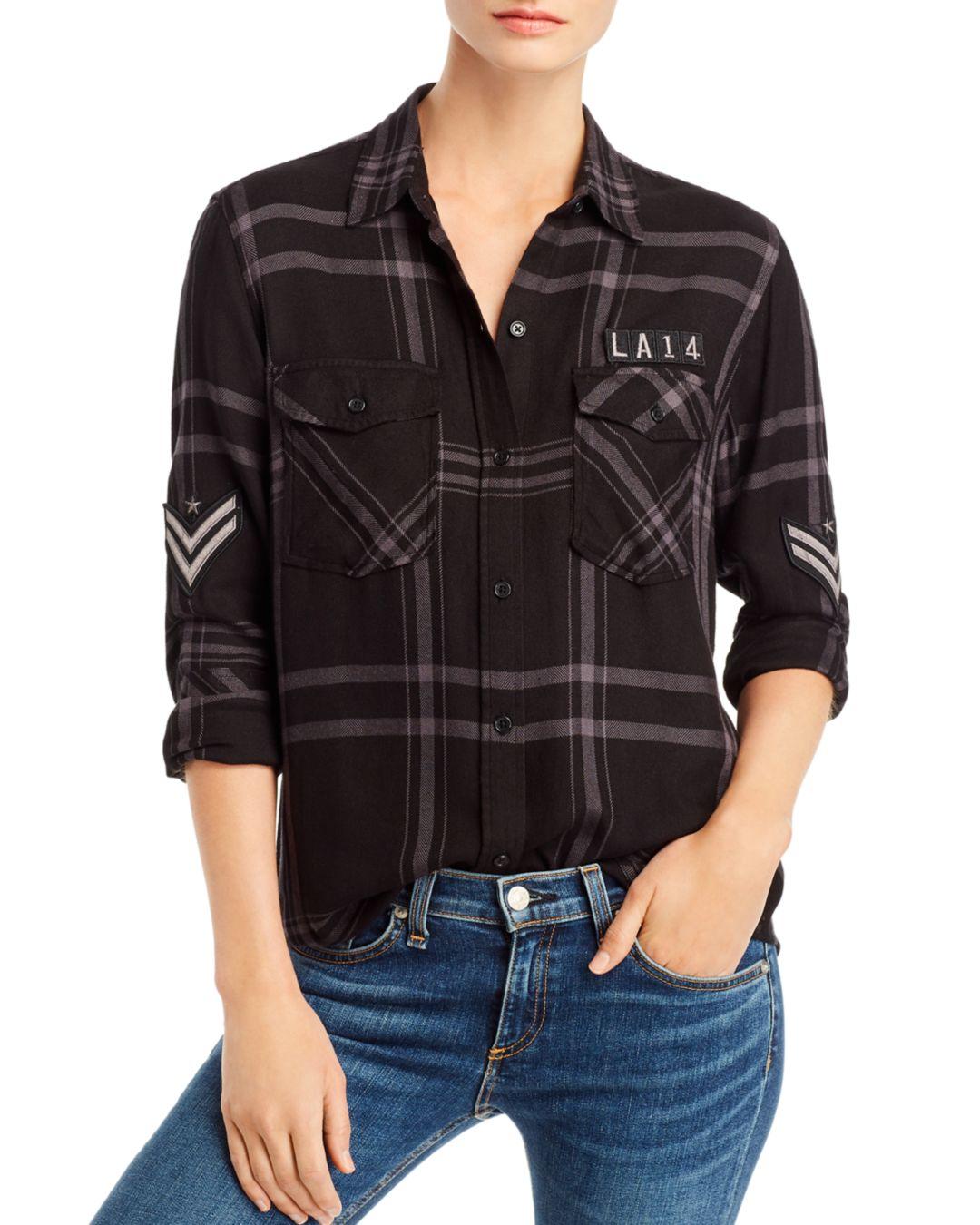 Rails Cotton Pepper Military Plaid 