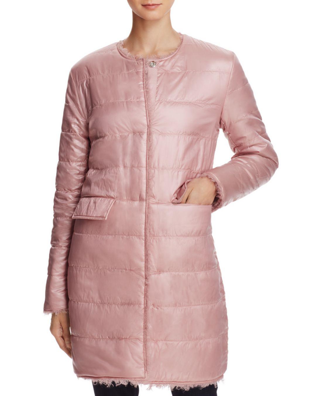 via spiga hooded faux fur coat