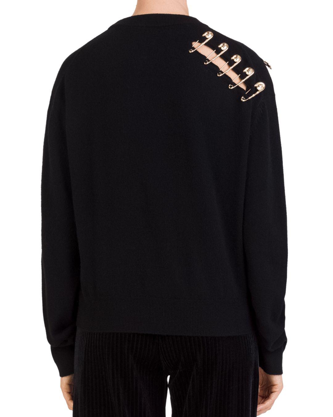 The Kooples Safetypin Cutout Sweater in Black Lyst