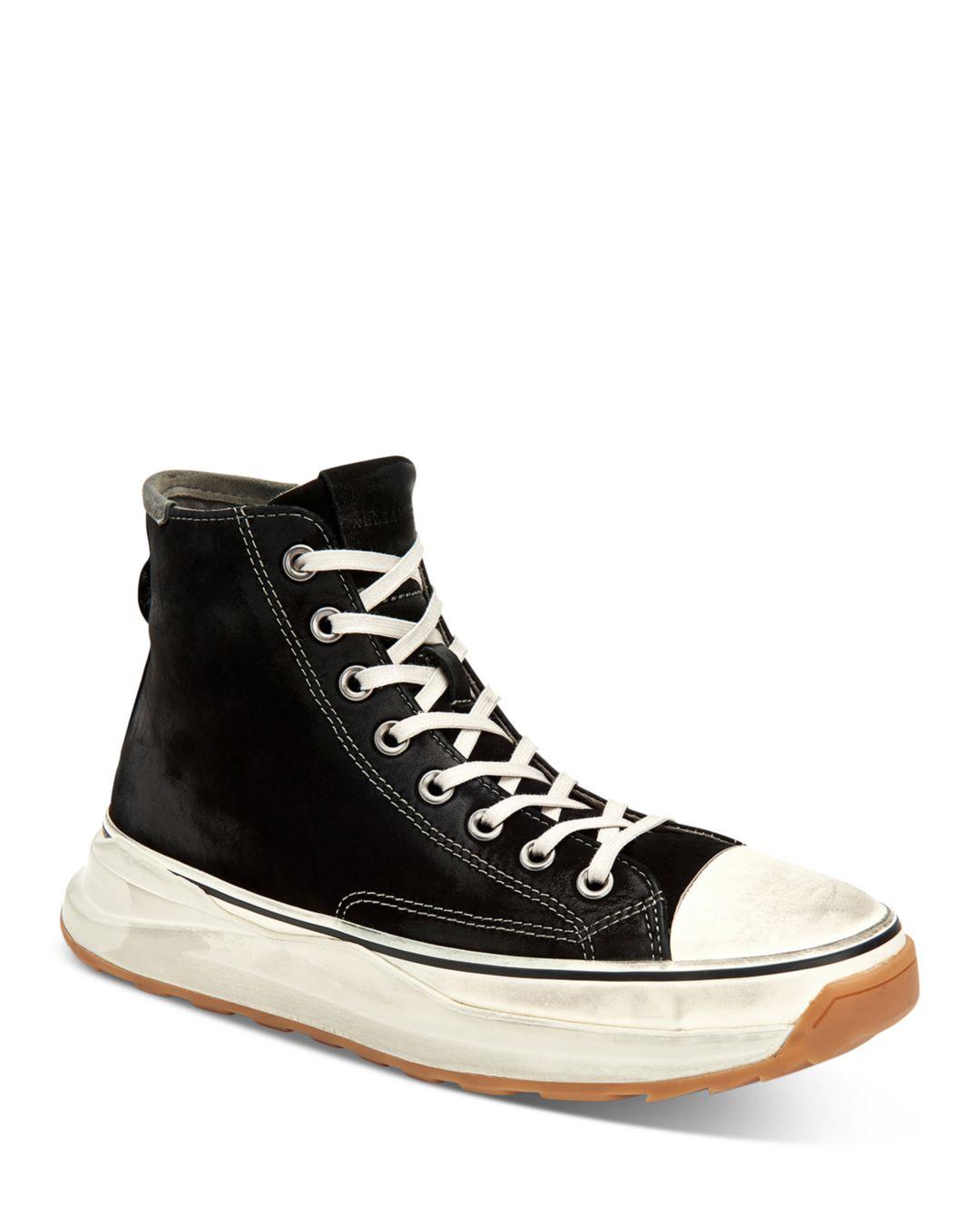AllSaints Men's Blakely Suede High Top Sneakers in Black for Men Lyst
