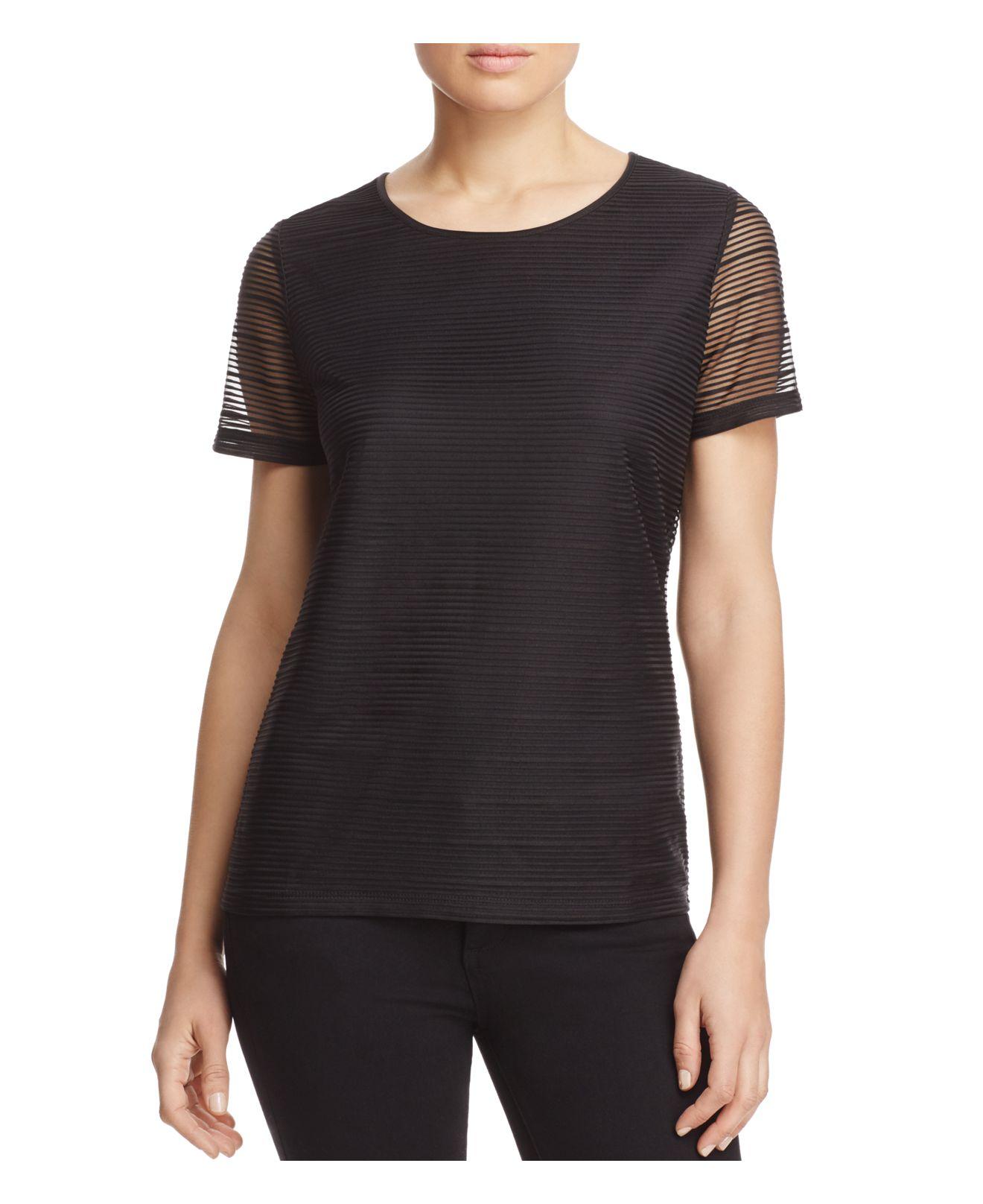 calvin klein sheer stripe t shir